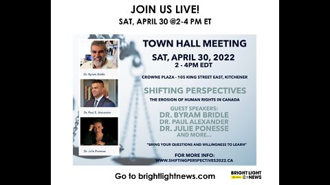 [LIVE] Shifting Perspectives: The Erosion of Human Rights in Canada -Sat, Apr 30 @2-4pm ET