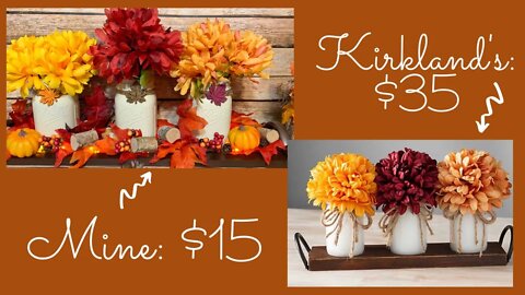 (Unusual Dollar Tree Items Used) Kirkland's Inspired Fall Floral Arrangement