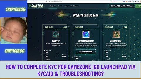 How To Complete KYC For Gamezone IGO Launchpad Via KYCAID & Troubleshooting?