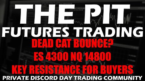ES 4300 NQ 14800 Key Resistance - Premarket Trade Plan - The Pit Futures Trading