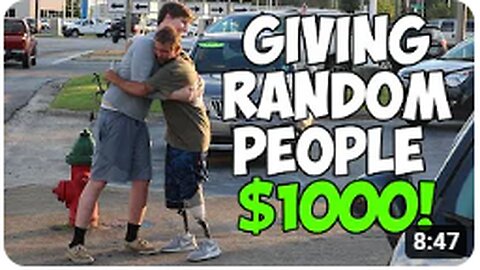 Giving Homeless People $1,000 (Not Clickbait)