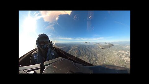 Super Bowl LVI Heritage Flyover Rehearsal, A-10C T- II, F-16 Falcon, F-35A L II, F-22 Raptor, P-51 M