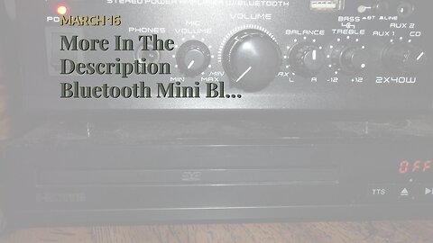 More In The Description Bluetooth Mini Blue Series Home Audio Amplifier - Compact Desktop Home...