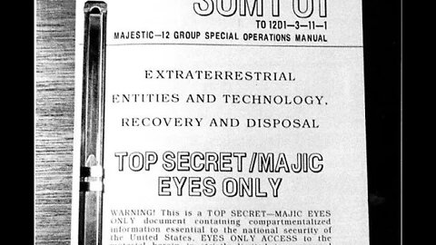 Top Secret Majestic 12 Special Operations Manual for Handling Alien Bodies