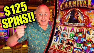 $125/SPIN JACKPOT CARNIVAL BUFFALO IS AN ADRENALINE RUSH!