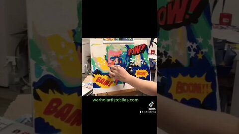 Donald Trump popart Timelapse acrylic painting. The only POTUS they Can’t Control.