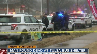 Man's body found at north Tulsa bus stop