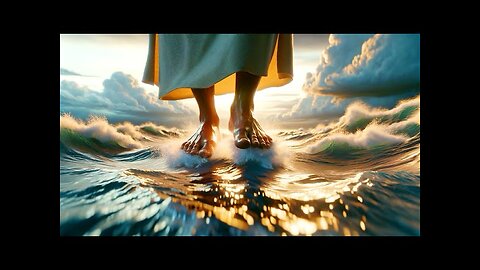 Jesus walking on water | Ai Bible animation