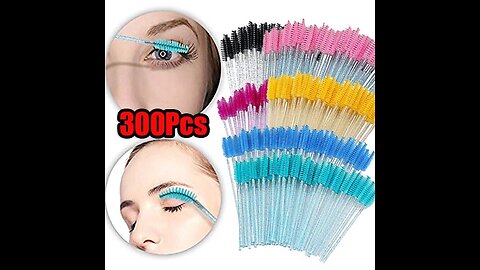 Disposable Mascara Wands Brush Makeup Spoolies Bulk for Eyelash Extensions, 1000 Pieces Black