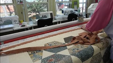 Add Quilt Binding During the Longarm Process - Easy Diagonal Seam Binding Finish (11:13)