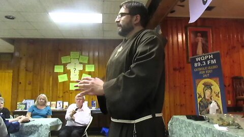 Fr Leonard Speaks at the WQPH Lunch event at St. Bernards Parish Fitchburg MA