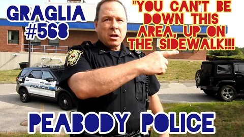 Intimidation Fail. "You Got An ID?? You're On The Ah, Private Property". Officer Graglia. Peabody PD