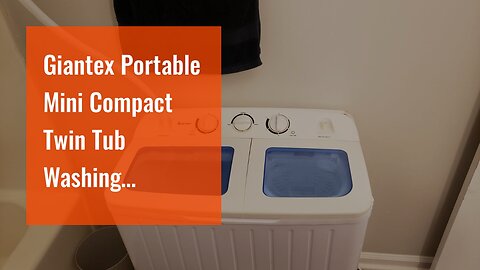 Giantex Portable Mini Compact Twin Tub Washing Machine 20lbs Washer Spain Spinner Portable Wash...
