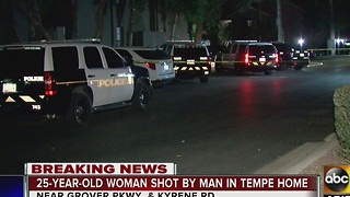 Woman hospitalized after being shot by man in Tempe