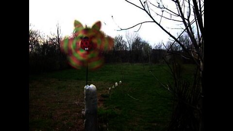 Garden Windmill in light winds