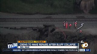 Crews to make repairs after Del Mar bluff collapse