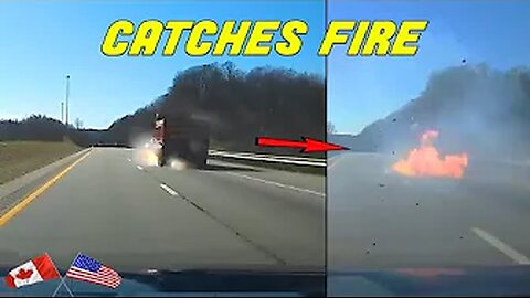 TRUCK'S ENGINE EXPLODES WHILE DRIVING