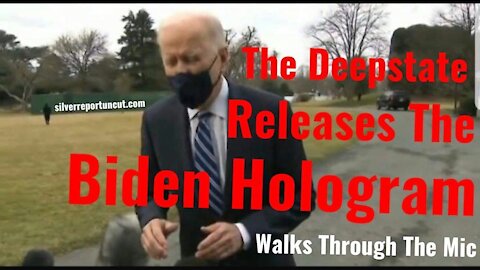 The Deepstate Releases Biden Hologram Who Walks Right Through The Mic. Is This Man Even Alive?