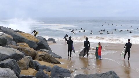 Riding Monster Waves at Wedge - RAW Skimboarding Action!