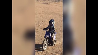 Kid on a Motorbike Causes Mayhem!