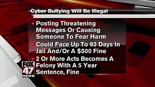 A law outlawing cyberbullying will go into effect in Michigan later this week