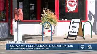 Local restaurant gets 'servsafe' certification promoting cleanliness amid pandemic