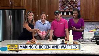 Diner salutes National Chicken Day with chicken and waffles dish