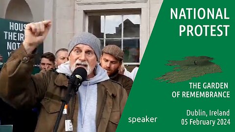 speaker - National Protest, Dublin , Ireland - 05 Feb 2024