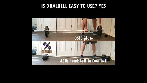 Removing Dualbell from a bar versus removing a weight plate. Just as easy!
