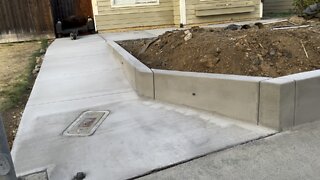 Front yard cement work