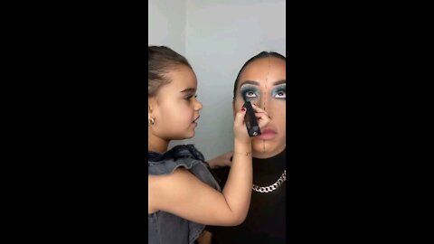 Mother and daughter makeup