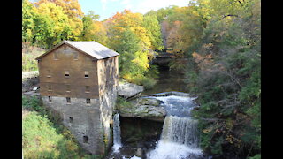 Lanterman's Mill Covered Bridge Waterfall