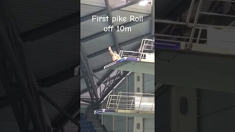 First Pike Roll off 10m Diving Platform 😳