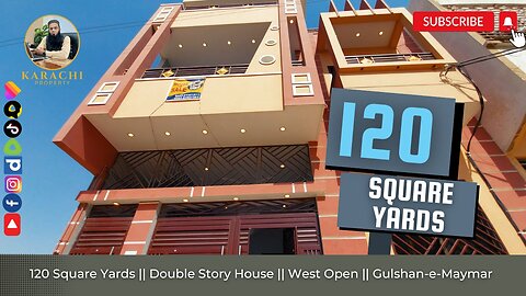 120 Square Yards || Double Story House || West Open || Gulshan-e-Maymar