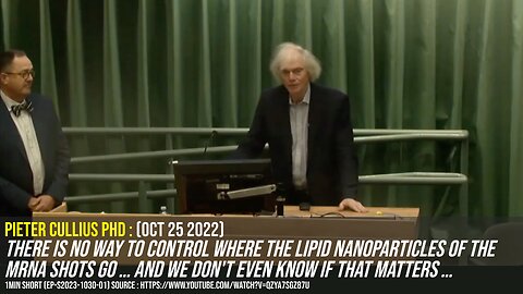 Pieter Cullis (Oct 2022): There is no way to control where the mRNA LNPs go ... does it even matter?