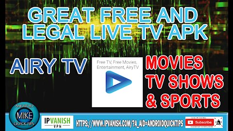 Free Live TV Legal APK for Fire Stick and Android devices