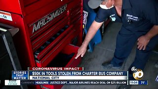 $50k in tools stolen from charter bus company