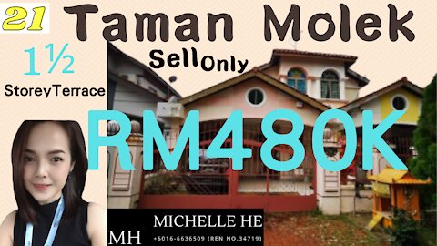 property malaysia Taman molek 1½ storey Terrace House 百合花园一层半 排屋出售 ONLY RM480k