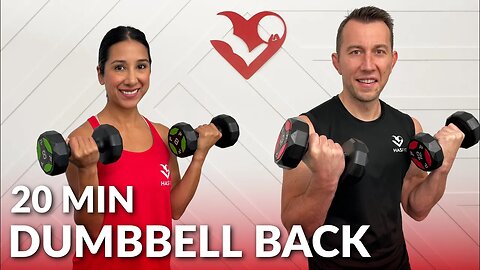 Back Workout with Dumbbells at Home - 20 Min Exercises for Back Dumbbell Workout for Women & Men