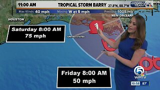 Tropical Storm Barry forms