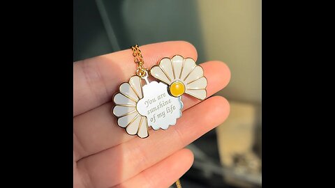 You Are My Sunshine Sunflower Necklaces For Women Open Locket Pendant