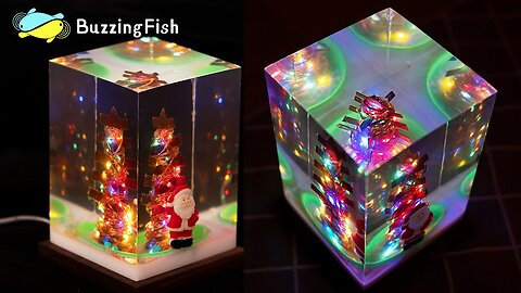 --Crafting a Sparkling Christmas Tree with LEDs and Resin _ Resin Lamp --
