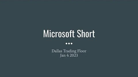 MSFT Short