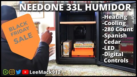 Needone 33L Cigar Humidor with Cooling & Heat | #LeeMack912 Product Review (S09 E76)