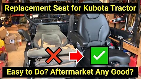 Kubota M7040 Tractor Aftermarket Seat Replacement ● See it Installed! ✅