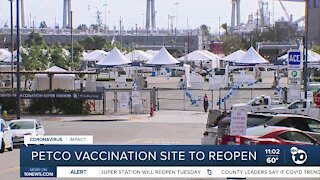 Petco vaccination super station set to reopen