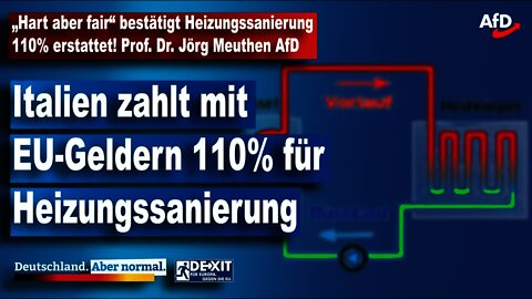 Faktencheck „Hart aber fair“ bestätigt Heizungssanierung 110% erstattet! Prof. Dr. Jörg Meuthen AfD