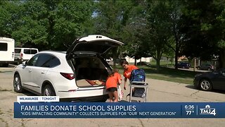 Back to school: Families donate school supplies