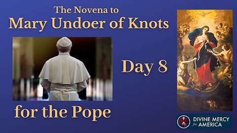 Day 8 Novena to Mary Undoer of Knots - Praying for Our Holy Father the Pope - With Words on Screen