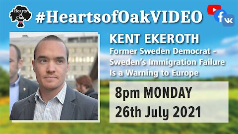 Kent Ekeroth - Former Sweden Democrat - Sweden's Immigration Failure is a Warning to Europe 26.7.21